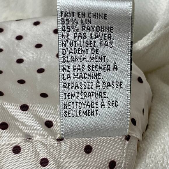 Nygard Collection Vintage Style Off White Linen A-Line Swing Jacket - Size 12 - Picture 6 of 8